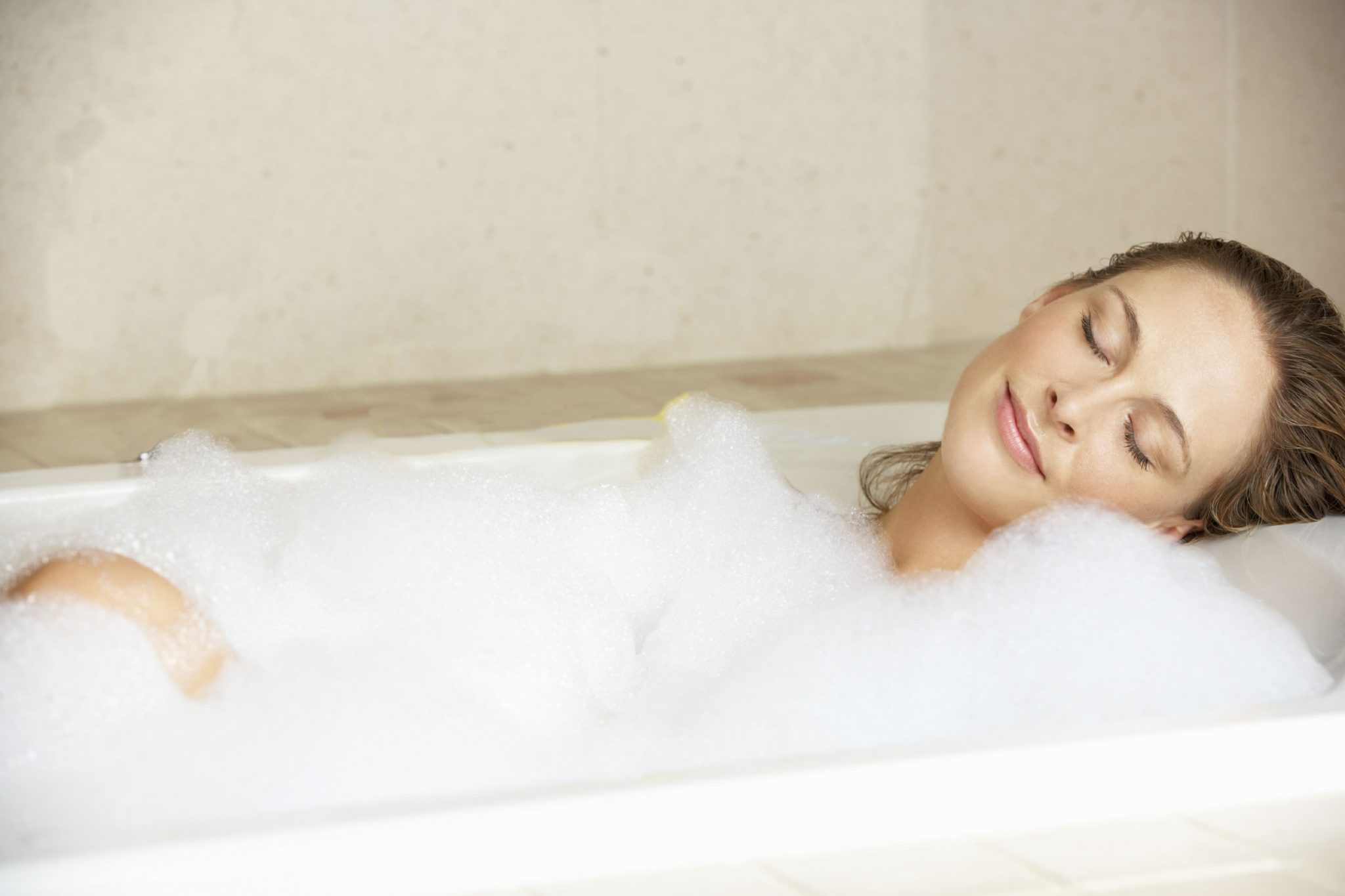 relax in safe bathtub