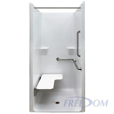 39" x 37½" Freedom ADA Transfer Shower, Right Valve Wall
