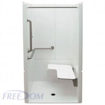 40" x 39" Freedom ADA Transfer Shower, Left Valve Wall