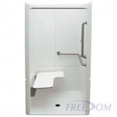 40" x 39" Freedom ADA Transfer Shower, Right Valve Wall