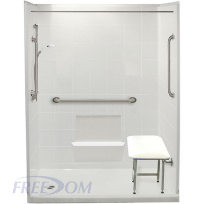 60"x31" Freedom Easy Step Shower, LEFT Drain