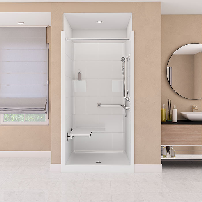 ANSI b shower stall top view