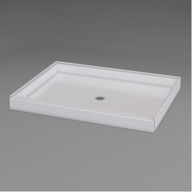 50 X 38 inch ANSI B shower BASE,  white, 4 inch threshold, for HUD FHA projects