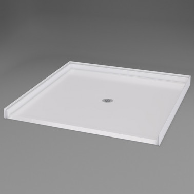50 x 50 inch Accessible Shower Pans, white, 1 inch roll in threshold, textured floor. 50 x 50 inch Accessible Shower Pans, white, 1 inch roll in threshold, textured floor.