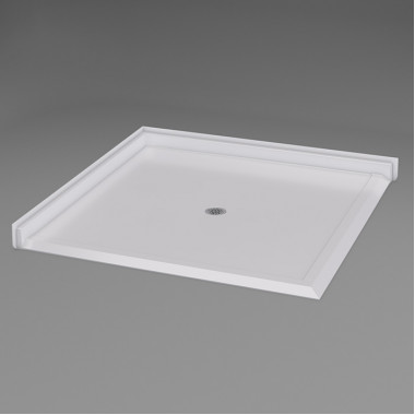 50 x 50 inch  Accessible Corner Shower Base, white, 1 inch roll in threshold, textured floor. 50 x 50 inch  Accessible Corner Shower Base, white, 1 inch roll in threshold, textured floor.