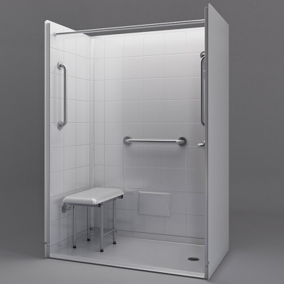 54" x 31" Freedom Accessible Shower, Right Drain