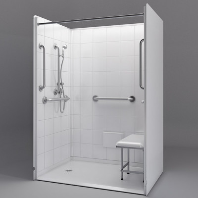 54" x 36⅞" Freedom Accessible Showers, Left Drain