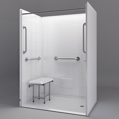 54" x 36⅞" Freedom Accessible Shower, Right Drain