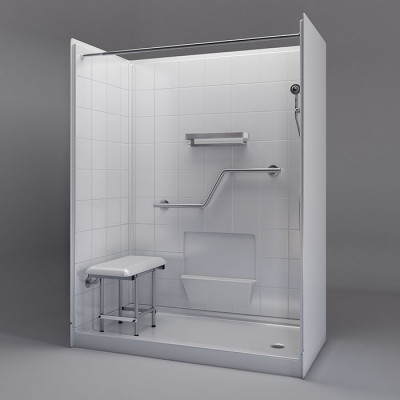 60" x 31" Freedom Easy Step Walk in Shower, RIGHT Drain