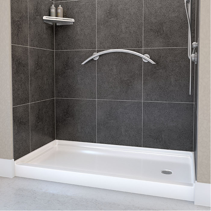 easy step shower pan to replace a bathtub 