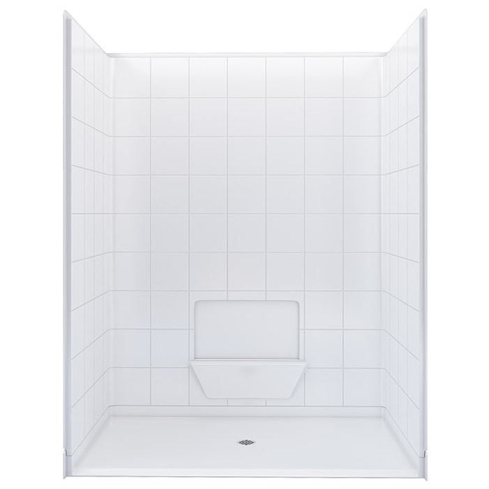 60" x 33⅜" Freedom Accessible Shower, Center Drain