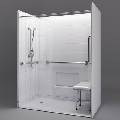 60" x 33⅜" Freedom Accessible Shower, Left Drain