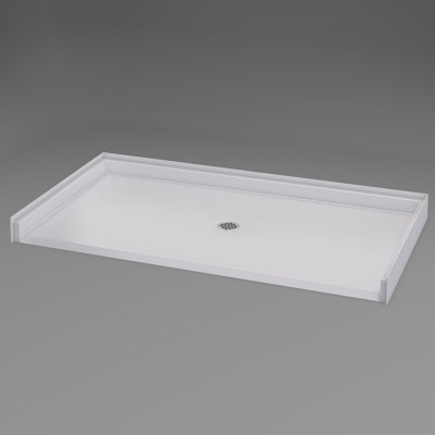 60" x 33⅜" Freedom Accessible Shower Pan, CENTER Drain