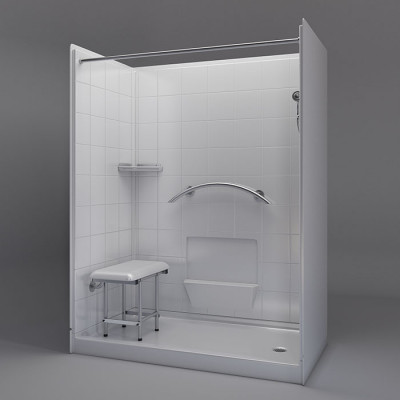 60" x 33⅜" Freedom Easy Step Shower, RIGHT Drain