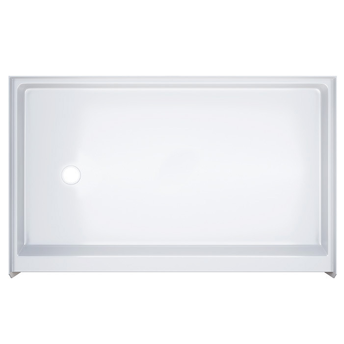 shower pan with curb bathtub replacement