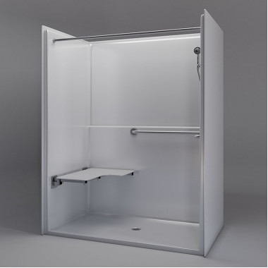 60 x 36 inches  Accessible Shower, Left Seat 60 x 36 inches  Accessible Shower, Left Seat
