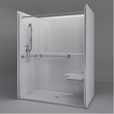 60 x 36 inches Accessible Shower, Right Seat 60 x 36 inches Accessible Shower, Right Seat