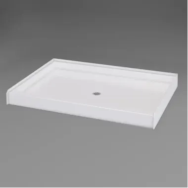 60 x 37 inch fiberglass shower pan center drain