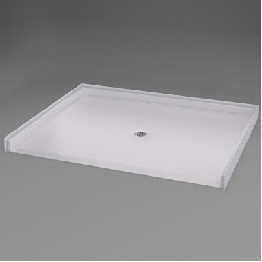 60 x 49 inch large Wheelchair Accessible Shower Pans, white, Center drain, 7/8 inch threshold
