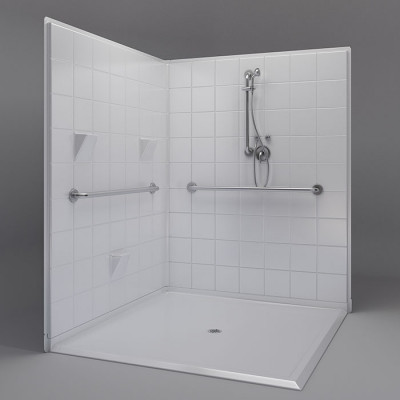 61" x 61" Freedom Accessible Corner Shower