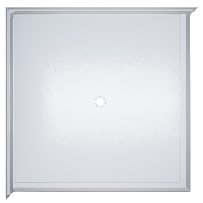 large barrier free shower base for a wheelchair 