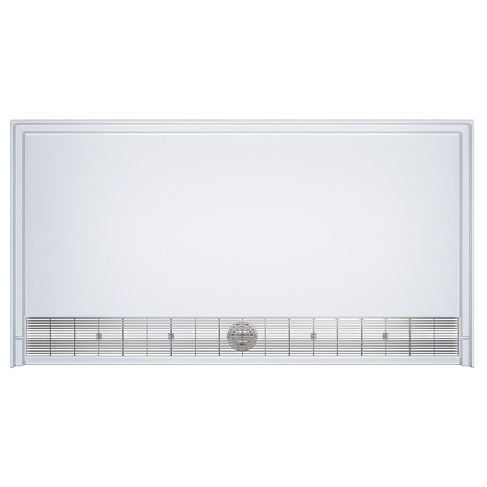 top view of ADA trench drain shower pan