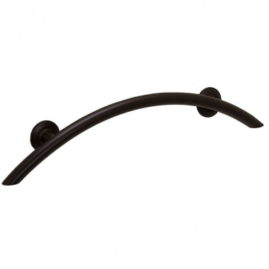 30 inch crescent grab bar, matte black
