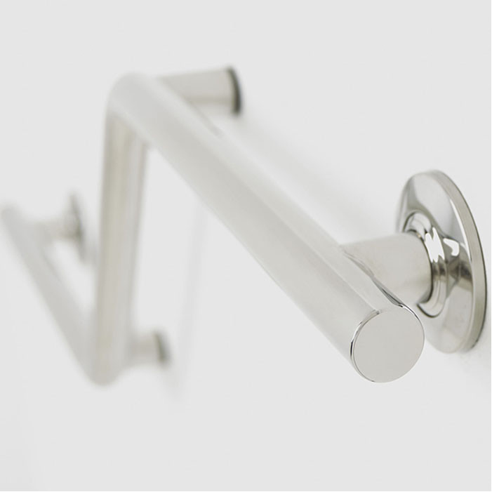 close up of zigzag grab bar