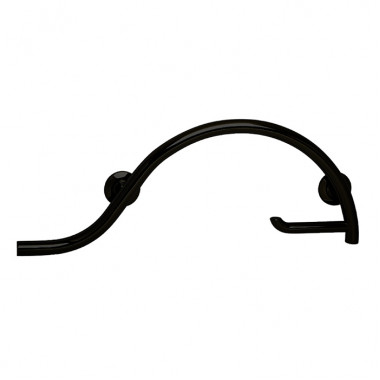 side of toilet grab bar with toilet roll holder LEFT