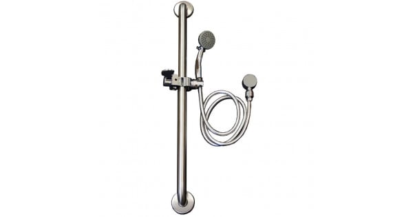 All-Metal Handheld Shower Head Holder – SUS 304 Stainless Steel Wall Mount Bracket, Dual-Slot Adjustable Angle, Screw-Mounted For Sturdy Hold, Fits Smooth & Rough Walls