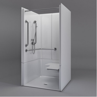 40 x 39 inches Freedom ADA Transfer Shower, Left Valve