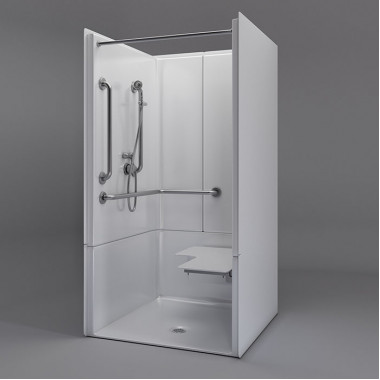 40.25 x 38.5 inches Freedom ADA Transfer Shower, Left Valve