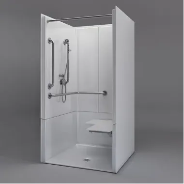 40.25 x 38.5 inches Freedom ADA Transfer Shower, Left Valve