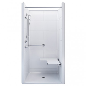 ADA transfer shower stall with ADA accessories