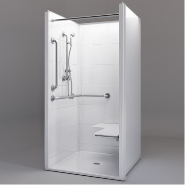 38 inch x 37 inch Freedom ADA transfer shower, Left