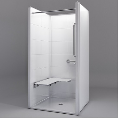 38 inch x 37 inch Freedom ADA transfer shower, Right