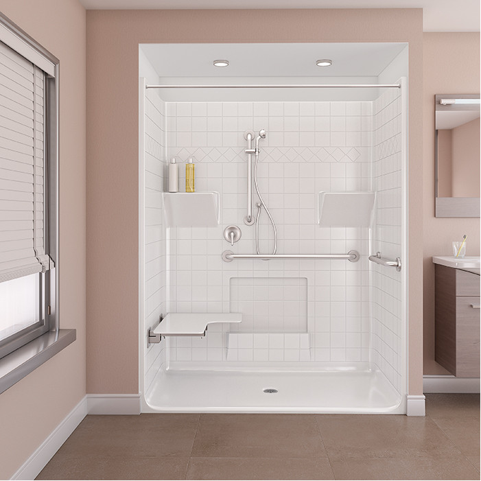 ADA shower in a bathroom