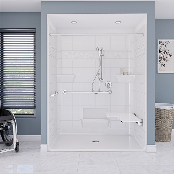 ADA shower in a bathroom