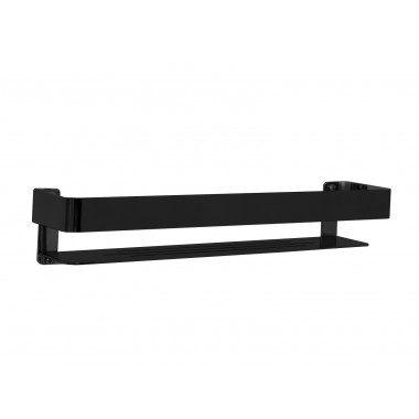matte black finish floating rectangular shelf with rail 18 x 4 inch matte black  finish floating rectangular shelf with rail 18 x 4 inch