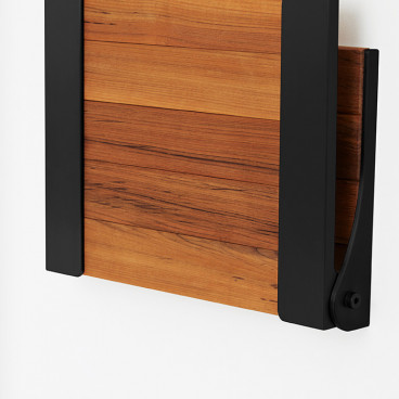teak shower seat black frame folded up