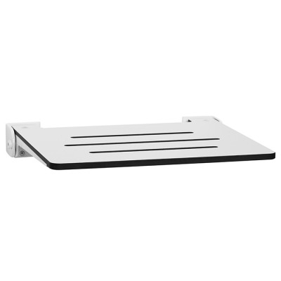 19¼" x 15⅞" Slimline Decorator Shower Seat, White seat, white frame