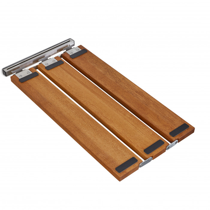 29 inch Tri-fold, Wood Removable Bathtub Seat underneath
