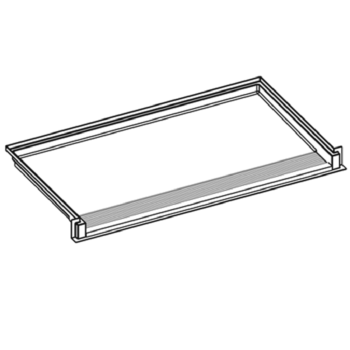 ADA Roll-In Shower pan - One Piece 63x33 - Front Trench Drain