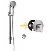 Designer Mixing Valve and Handheld Shower with Glide Bar Package