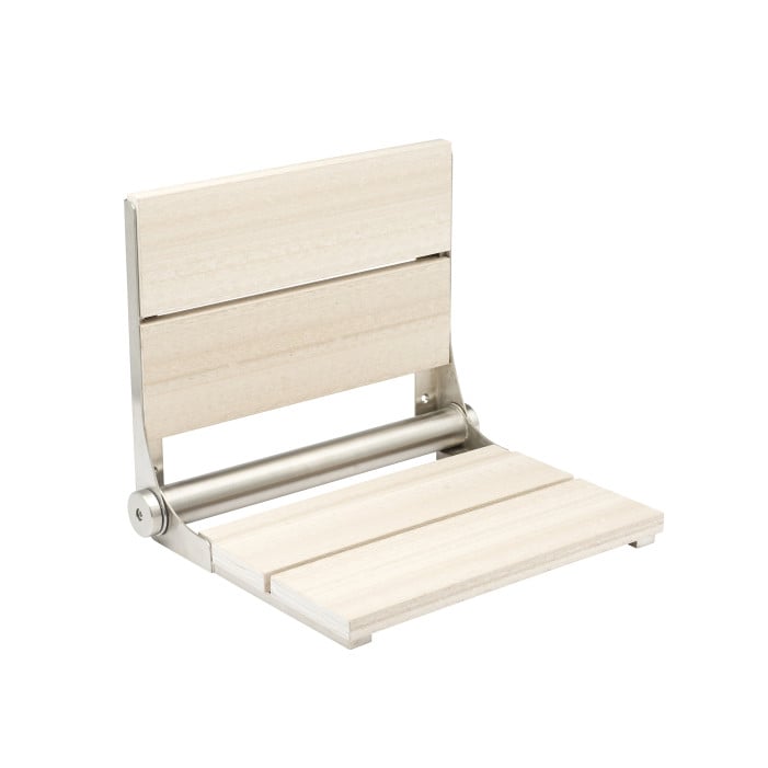 Seashell HDPE shower seat with brushed frame