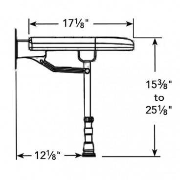 shower bench drawing