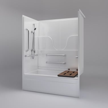 ADA bathtub for remodeling left drain