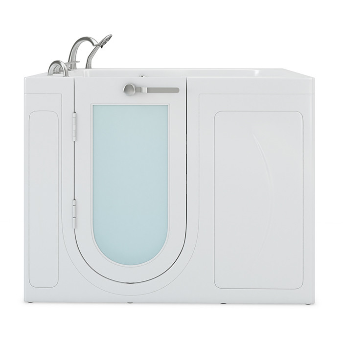White walk in tub 30 x 52 with Hydro Jets, U shaped door, Left drain.