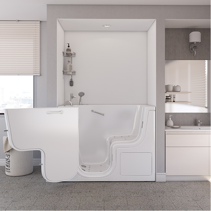 Walk in bathtubs for seniors, Transfer Tub 26 x 52 with Hydro Jets, Left drain
