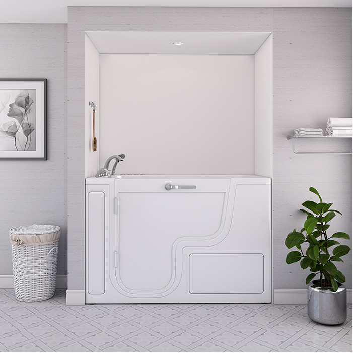 Large walk in bathtub shower combo 30 x 60 with Hydro Jets, Left drain.